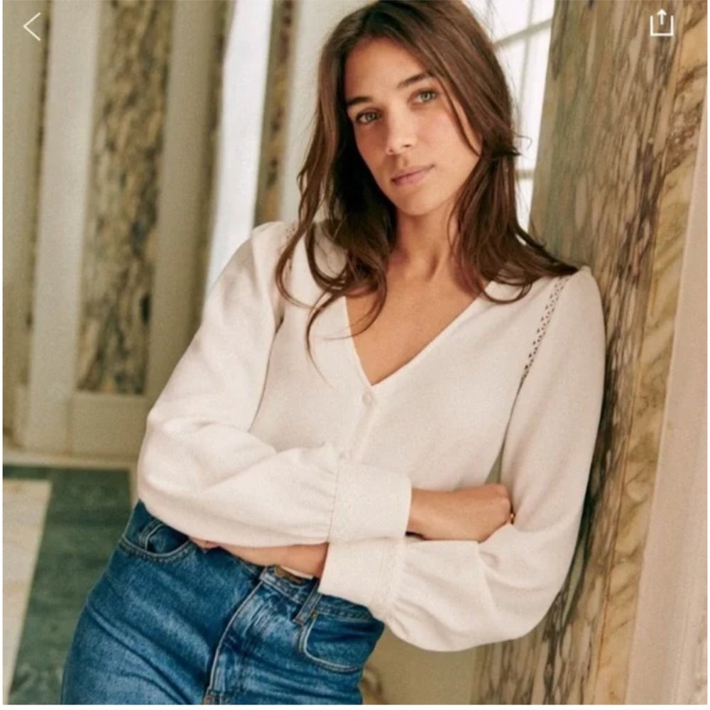 Sezane Ella Shirt - Ecru Size US 10